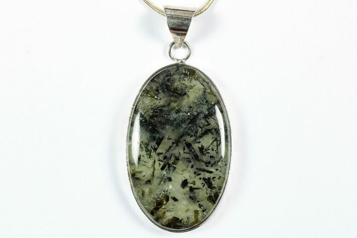 Epidote In Prehnite Pendant (Necklace) #346411